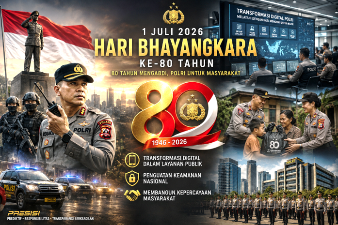 Gambar Hari Bhayangkara ke-80: Transformasi Digital dan Penguatan Kepercayaan Publik Jadi Fokus Polri - hari bhayangkara k...