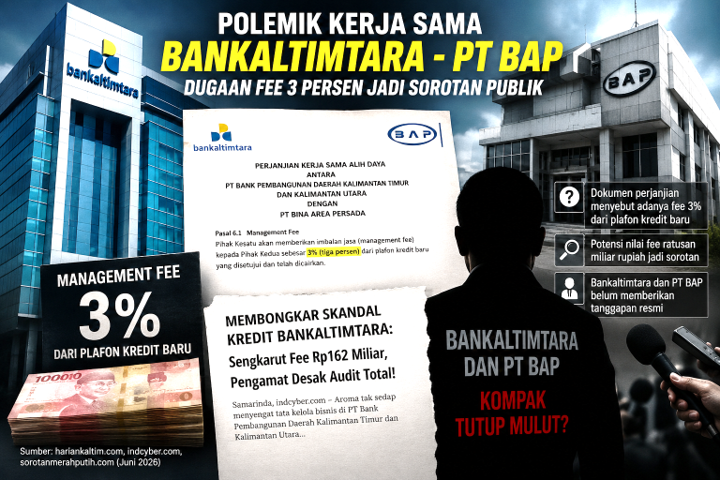Gambar Polemik Kerja Sama Bankaltimtaraâ€“PT Bina Area Persada Mengemuka, Dugaan Fee 3 Persen Jadi Sorotan Publik - polemi...
