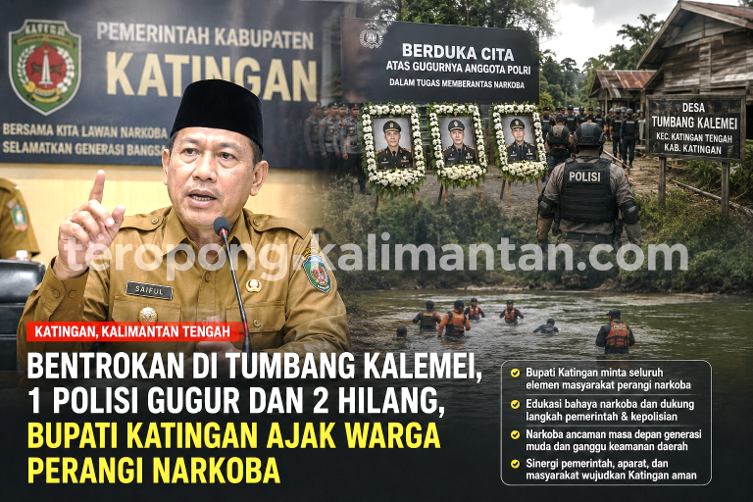 Gambar Bupati Katingan Ajak Perangi Narkoba Usai Bentrokan di Tumbang Kalemei, Satu Polisi Gugur - bupati katingan ajak pe...