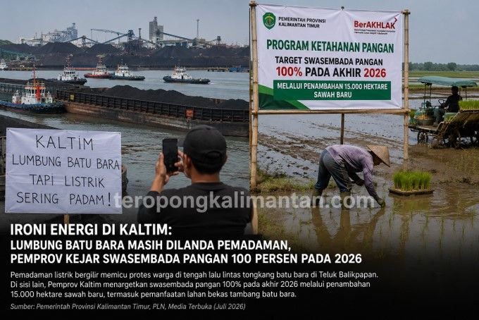 Gambar Ironi Energi di Kaltim: Lumbung Batu Bara Masih Dilanda Pemadaman, Pemprov Kejar Swasembada Pangan 100 Persen pada ...