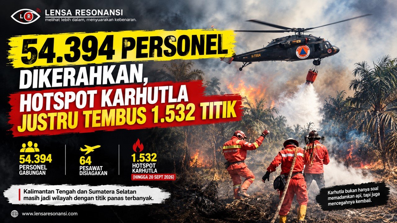 Gambar 54.394 Personel Dikerahkan, Hotspot Karhutla Justru Tembus 1.532 Titik - Karhutla