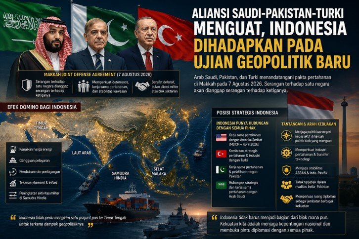 Aliansi Saudi-Pakistan-Turki, Apa Dampaknya bagi Indonesia?