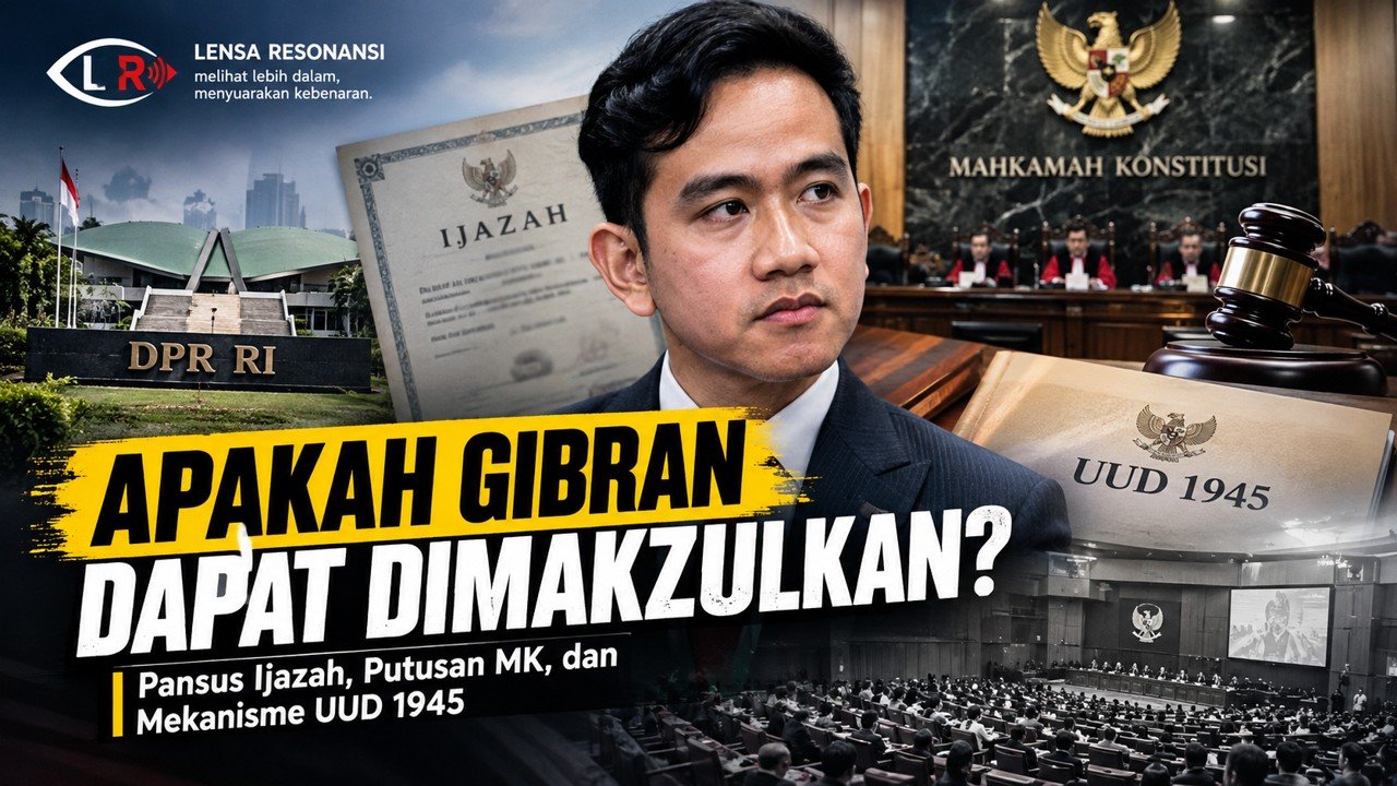 Apakah Gibran Dapat Dimakzulkan? Pansus Ijazah dan Mekanisme UUD 1945