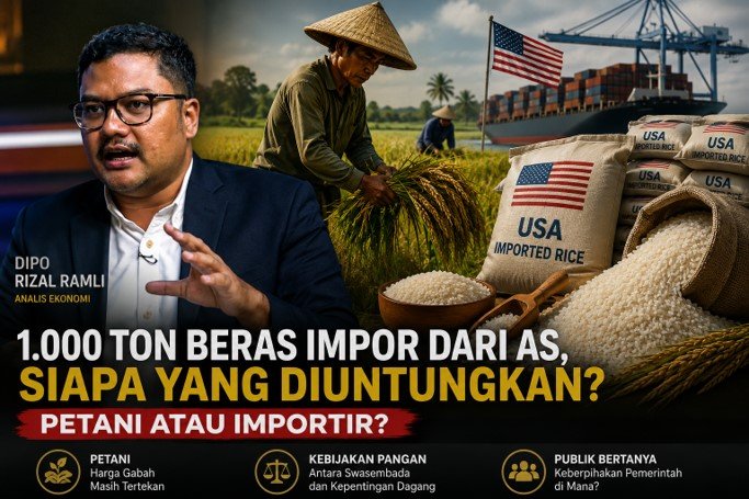 Dipo Rizal Ramli Soroti Impor Beras AS, Minta Kebijakan Tetap Berpihak kepada Petani