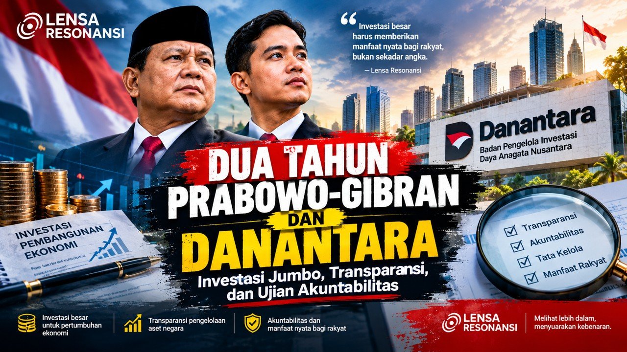 Dua Tahun Prabowo-Gibran dan Danantara: Investasi Jumbo, Transparansi, dan Ujian Akuntabilitas
