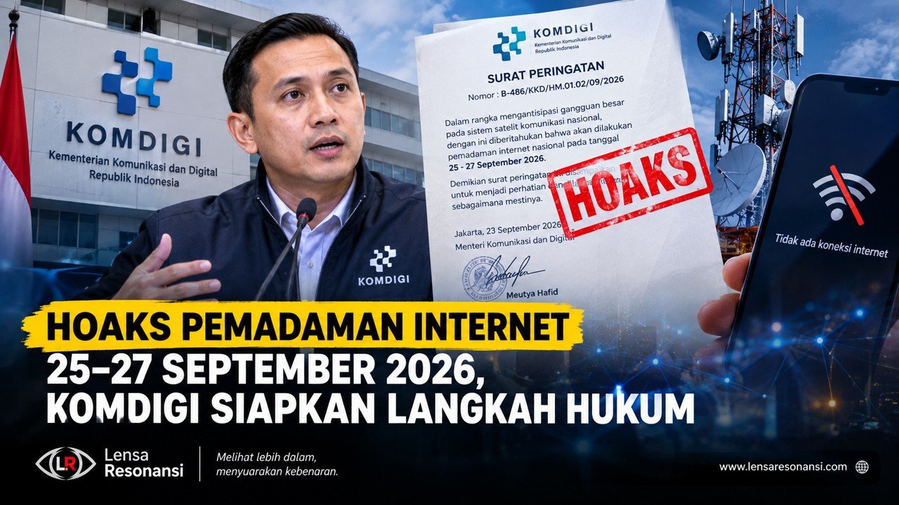 Gambar Hoaks Pemadaman Internet 25–27 September 2026, Komdigi Siapkan Langkah Hukum - Hoaks Pemadaman Internet