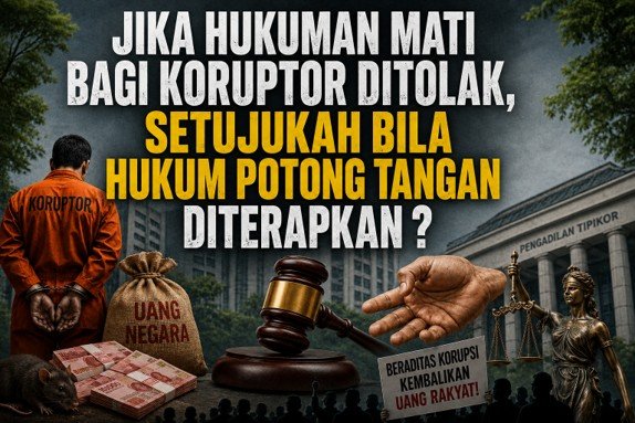 Jika Hukuman Mati Ditolak, Hukum Potong Tangan bagi Koruptor dapat menjadi alternatif